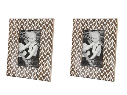 BROWN WOOD MODERN PHOTO FRAME,