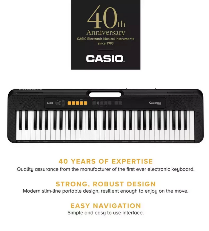 Casio CT-S100AD Keyboard, Stand and Headphones Bundle