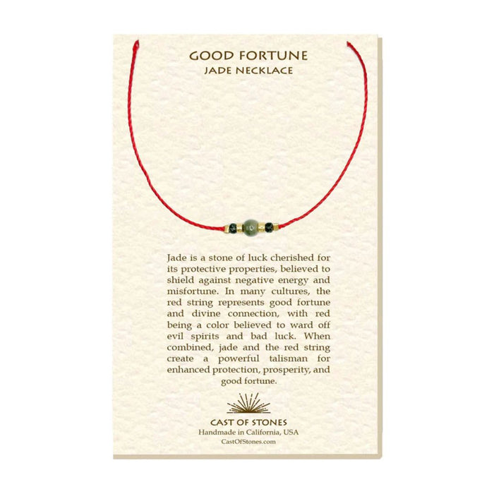 Cast of Stones Good Fortune Jade Necklace