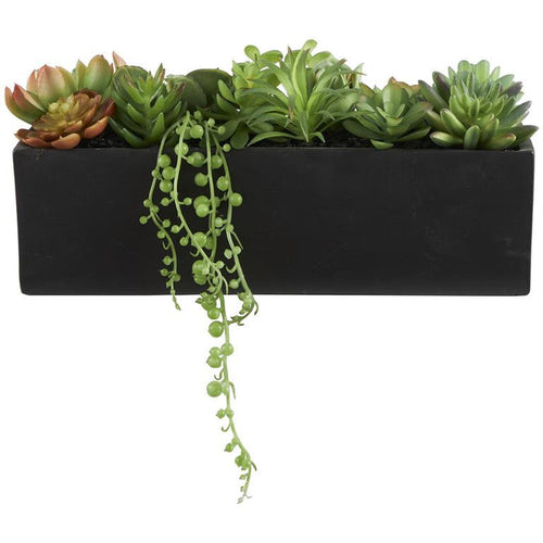 CER PLST ARTIFICIAL SUCCLENT PLANT 13"W, 5"H