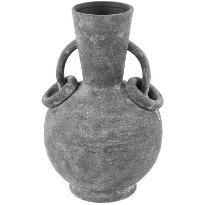 CER VASE 9"W, 13"H