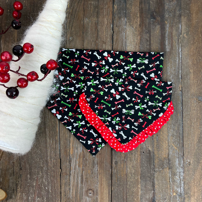 Christmas Bones Dog Bandana - Christmas Collection