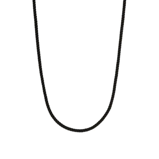Coco Noir Silk Cord Necklace