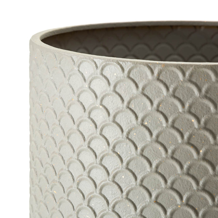 Concrete Patterned Metal Pot Planter Stand, Set of 2