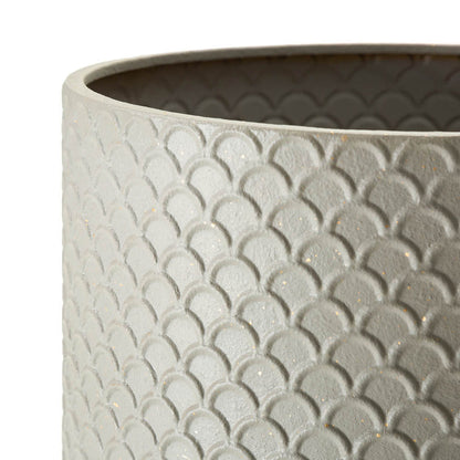 Concrete Patterned Metal Pot Planter Stand, Set of 2