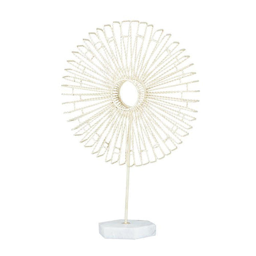 COSMOLIVING BY COSMOPOLITAN GOLD MARBLE STARBURST SCULPTURE