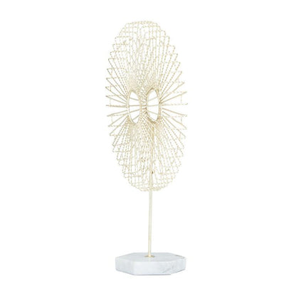 COSMOLIVING BY COSMOPOLITAN GOLD MARBLE STARBURST SCULPTURE