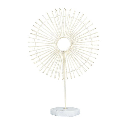 COSMOLIVING BY COSMOPOLITAN GOLD MARBLE STARBURST SCULPTURE