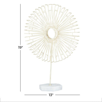 COSMOLIVING BY COSMOPOLITAN GOLD MARBLE STARBURST SCULPTURE