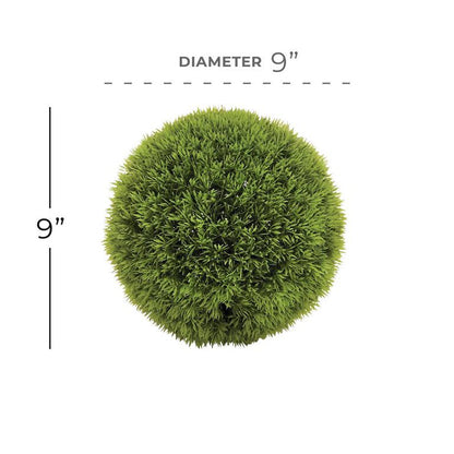COSMOLIVING BY COSMOPOLITAN GREEN FAUX FOLIAGE BOXWOOD TOPIARY ARTIFICIAL FOLIAGE BALL