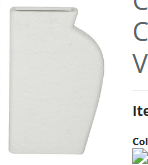COSMOLIVING BY COSMOPOLITAN WHITE CERAMIC TEXTURED VASE