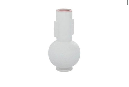 COSMOPOLITAN WHITE CERAMIC HANDMADE VASE