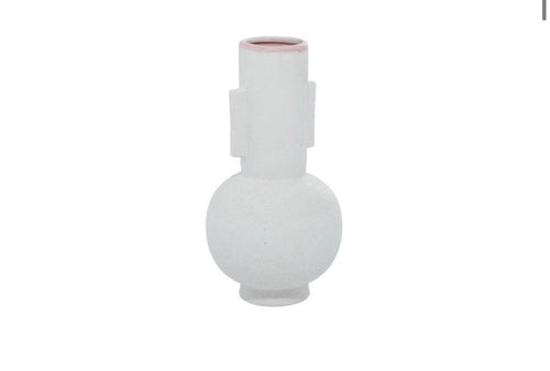 COSMOPOLITAN WHITE CERAMIC HANDMADE VASE