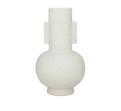 COSMOPOLITAN WHITE CERAMIC HANDMADE VASE