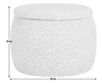 Cove Fabric Storage Ottoman Brown & Cream | Upholstered Storage Bench Furniture