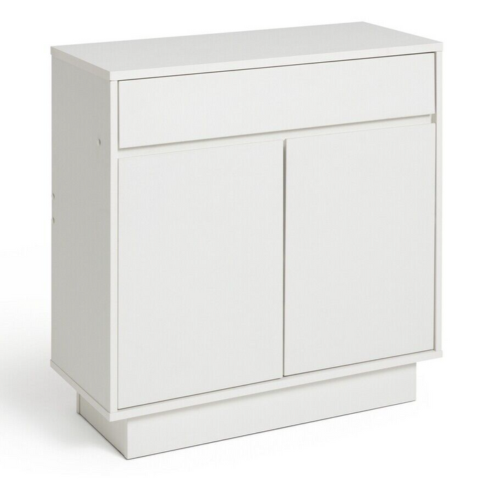 Habitat Cubes 2 Door 1 Drw Small Sideboard - White | White Cabinet Storage Unit