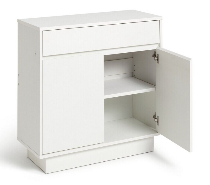 Habitat Cubes 2 Door 1 Drw Small Sideboard - White | White Cabinet Storage Unit