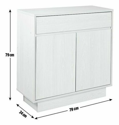 Habitat Cubes 2 Door 1 Drw Small Sideboard - White | White Cabinet Storage Unit