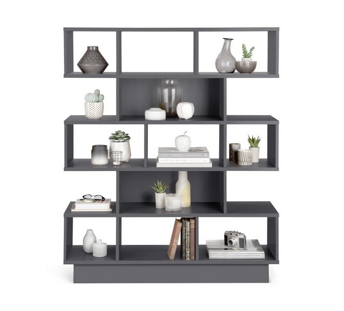 Cubes Wide Bookcase - Grey