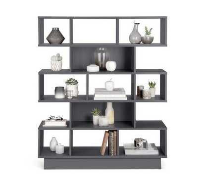 Cubes Wide Bookcase - Grey