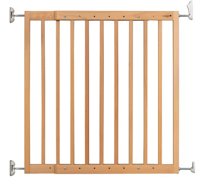 Cuggl Natural Wooden Extending Safety Gate | Child Pet Safety Stair Gate Barrier