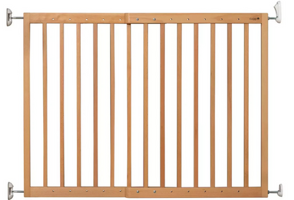 Cuggl Natural Wooden Extending Safety Gate | Child Pet Safety Stair Gate Barrier