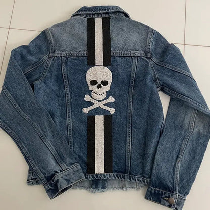 CUSTOM BEADED DENIM JACKET