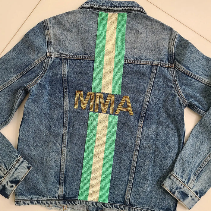 CUSTOM BEADED DENIM JACKET