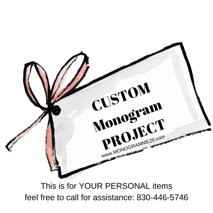 Custom Monogram on Your Personal Items