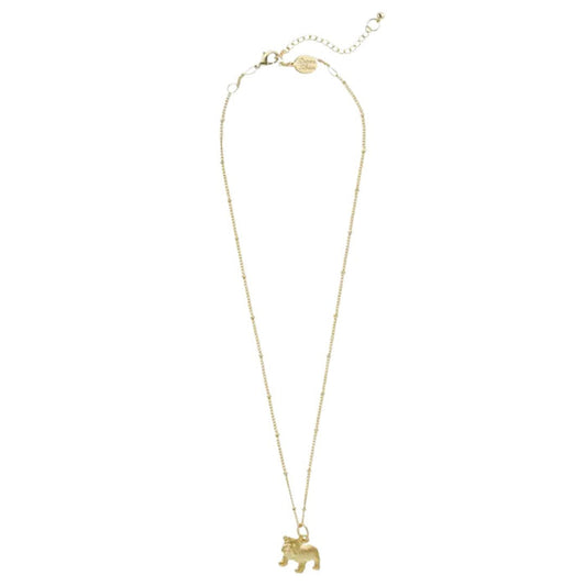 Dainty Gold Bulldog Necklace