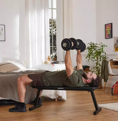 Decathlon 100 Foldable Exercise Bench 200kg Capacity | Home Gym Workout Bench