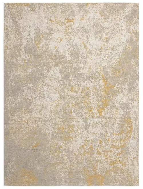 Distressed Abstract Gold Rug 120x170cm | Modern Living Room Floor Rug Carpet