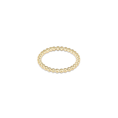 E Newton Classic Gold Bead Ring
