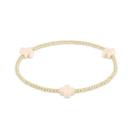 E Newton Signature Cross Color Gold Bracelet