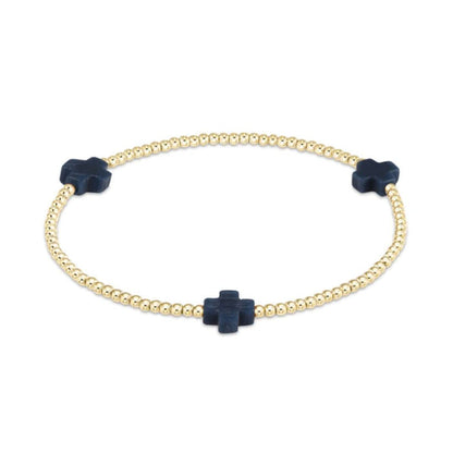 E Newton Signature Cross Color Gold Bracelet