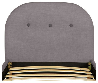 Elin Single Fabric Bed Frame - Light Grey | Calm Neutral Aesthetic