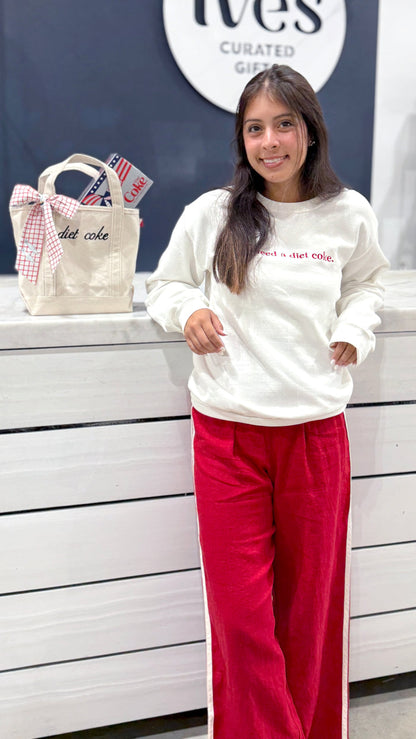 Embroidered Sweatshirt- Diet Coke