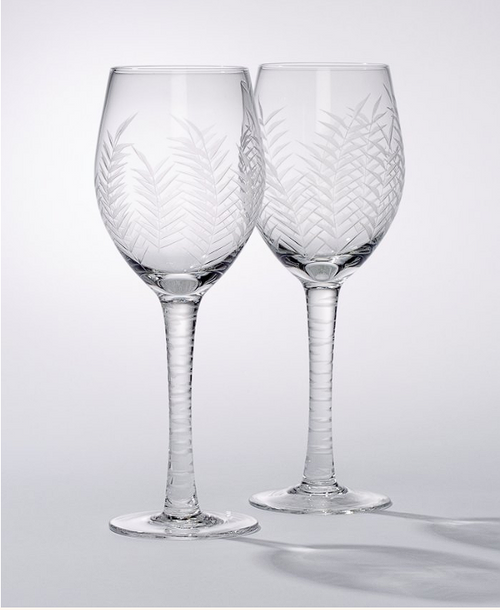 Etched Palm Glasses