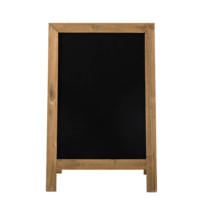 Farmhouse Brown Wooden Framed Haning or Standing Chalkboard Sign