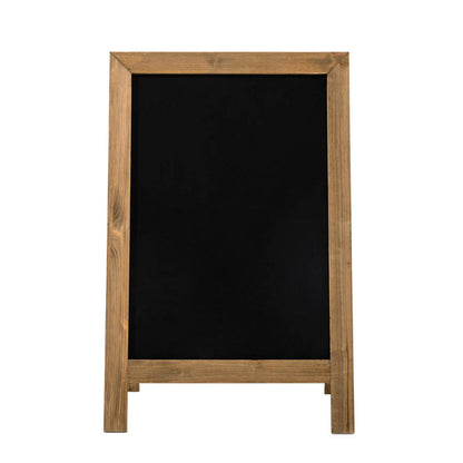 Farmhouse Brown Wooden Framed Haning or Standing Chalkboard Sign