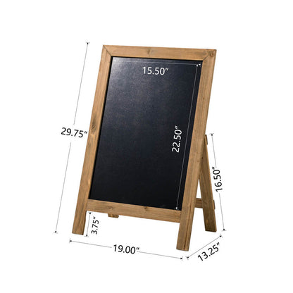Farmhouse Brown Wooden Framed Haning or Standing Chalkboard Sign