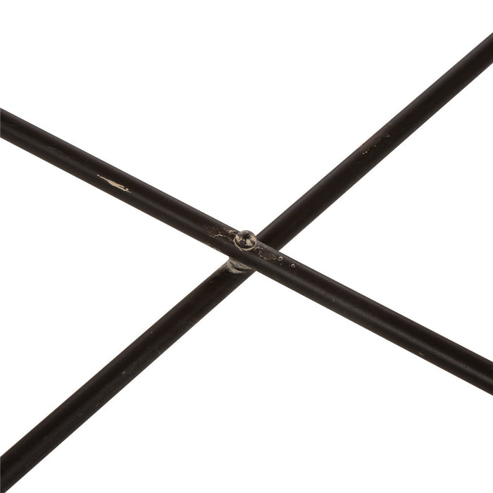Farmhouse Metal Enamel Serving Tray Table