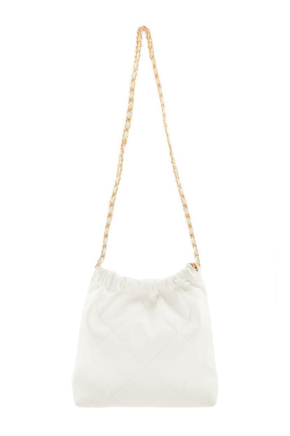 FAUX LEATHER QUILTED BAG