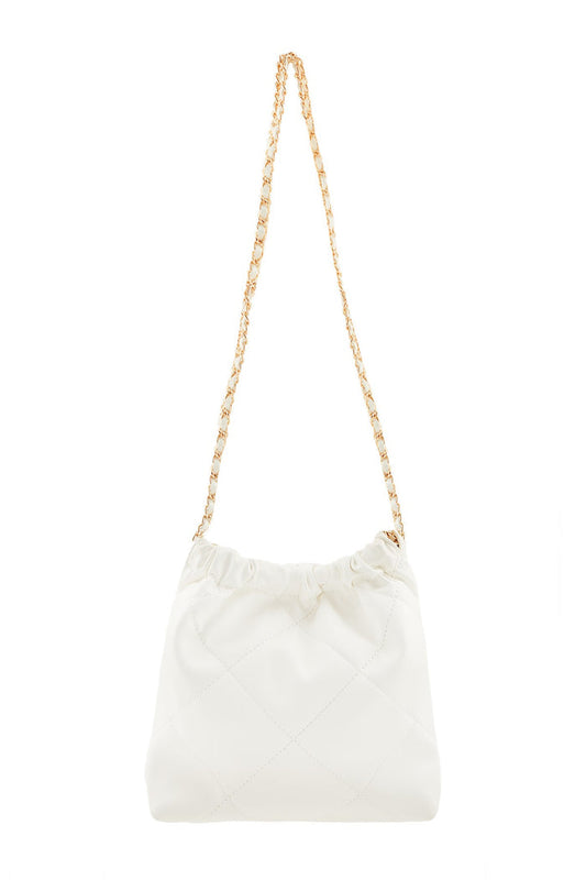 FAUX LEATHER QUILTED BAG