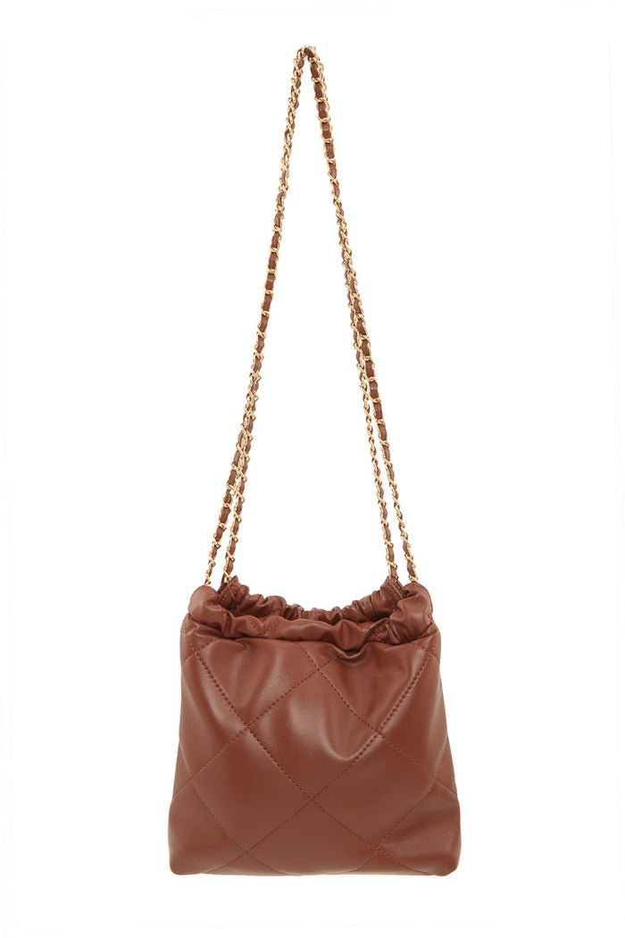 FAUX LEATHER QUILTED BAG