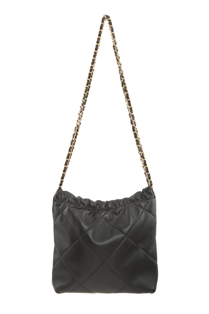 FAUX LEATHER QUILTED BAG