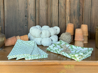 Foxglove Green Napkin Set