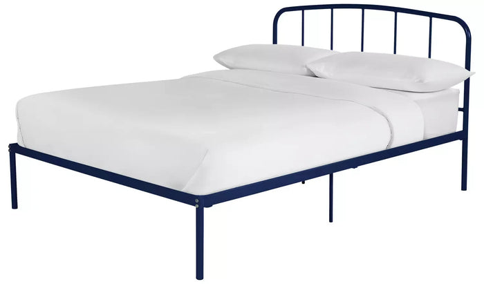 Freja Double Metal Bed Frame - Blue