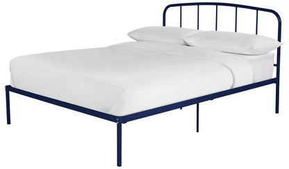 Freja Double Metal Bed Frame - Blue