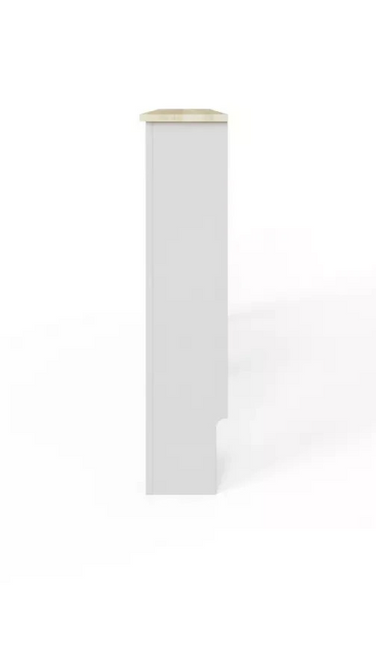 GFW Longslow Large Radiator Cover Grey & Oak | Home Heating Cover Cabinet